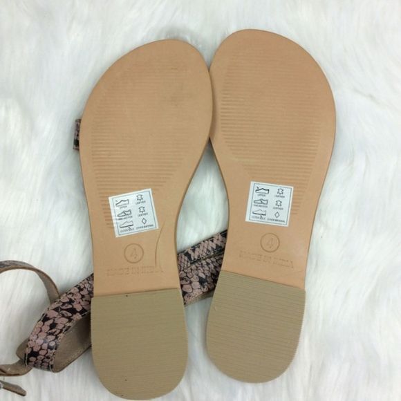 ASOS Fancy Me Ankle Strap Snakeskin Sandal Size 4 - Picture 5 of 5